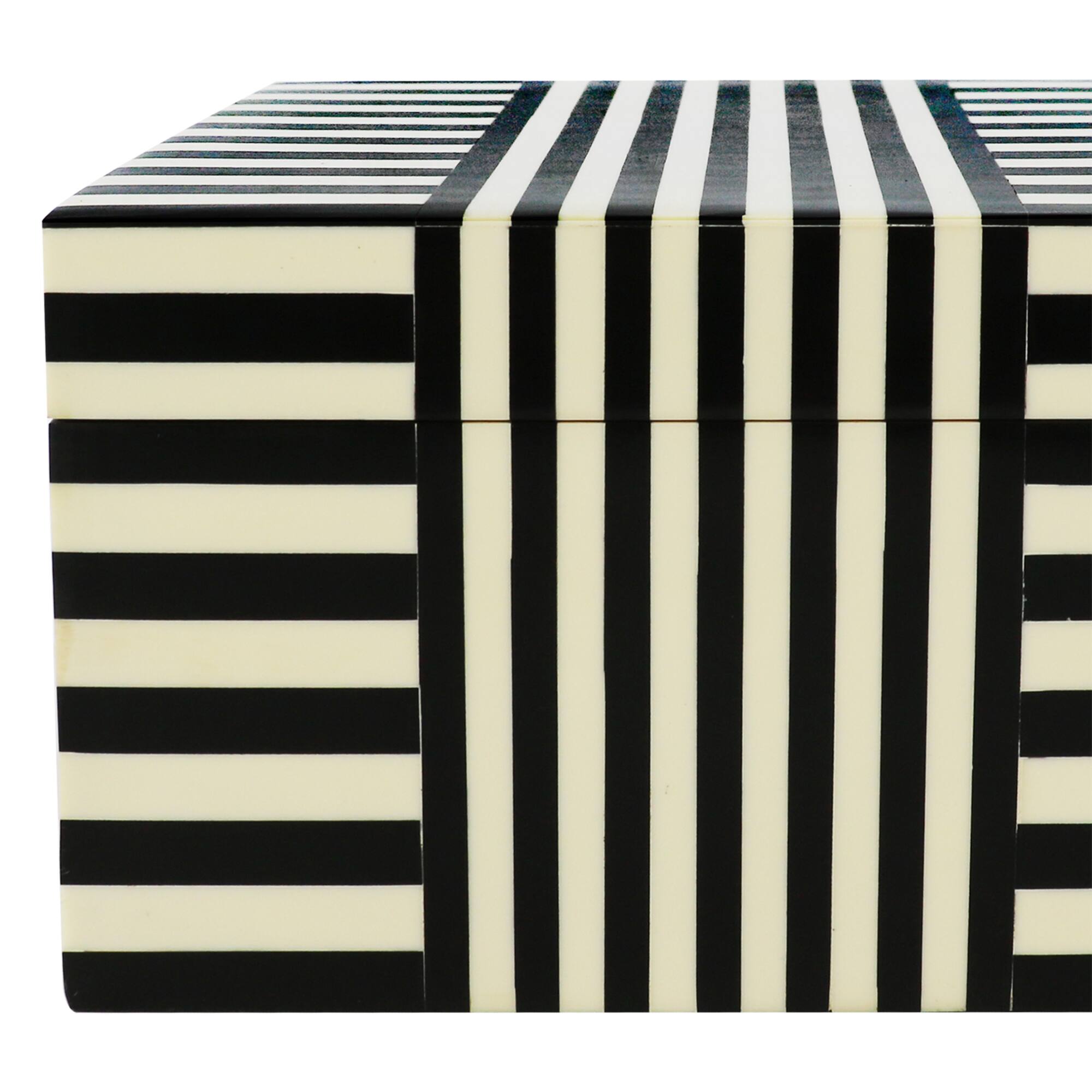 Jonathan Adler x Michaels 8.25" Black & White Striped Decorative Box
